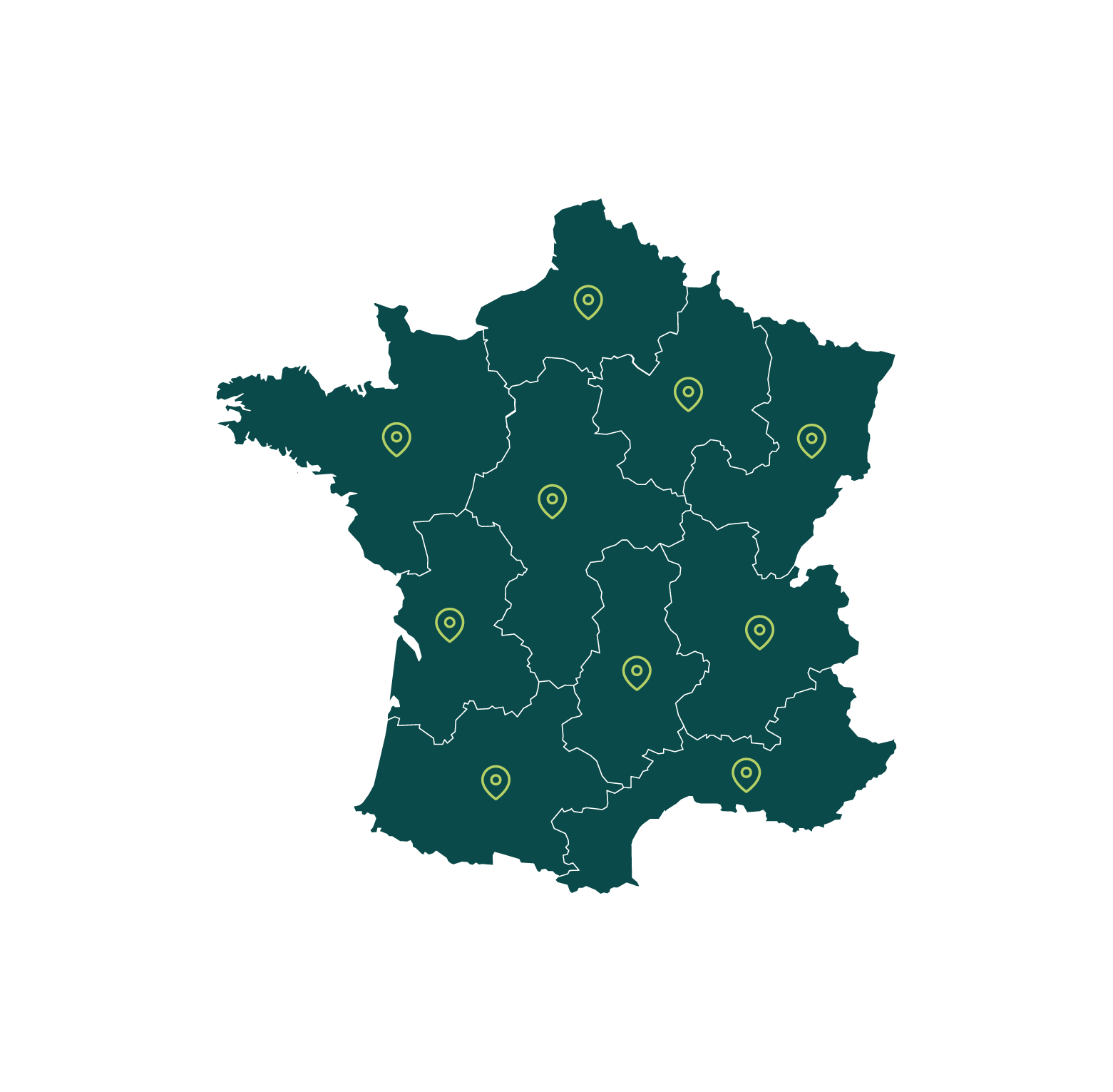 Un réseau de 10 agences régional à votre disposition.